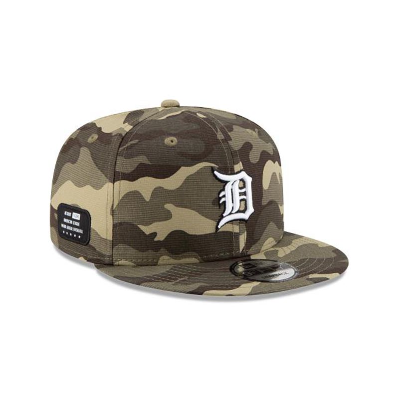 MLB Detroit Tigers Armed Forces Weekend 9Fifty Snapback (ZCI1426) - Green New Era Caps